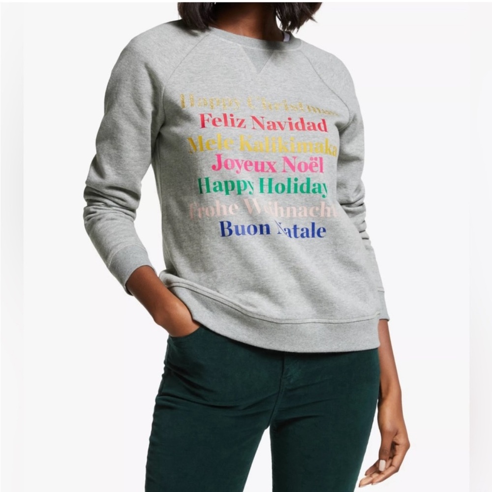Boden “Happy Christmas” sweatshirt
